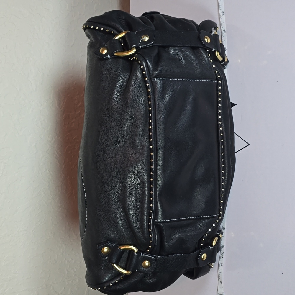 RARE Juicy Couture Vintage Y2K Barrel Leather Baguette Satchel XL RARE Dust Bag - Picture 11 of 14